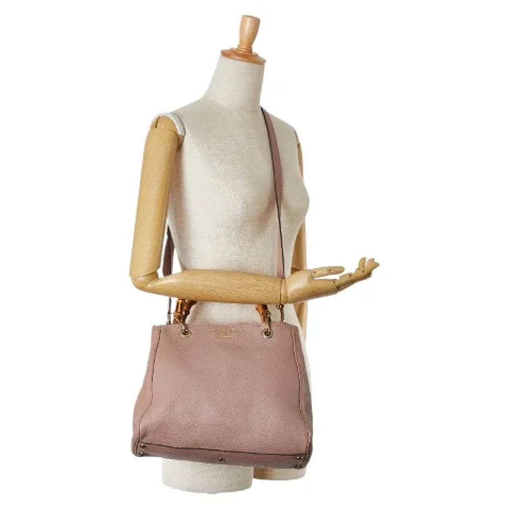 Gucci Vintage Pre-owned Leather handbags Pink Dames
