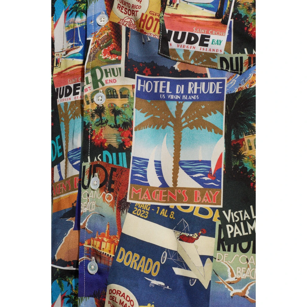 Rhude Shirt met Logo Multicolor Heren