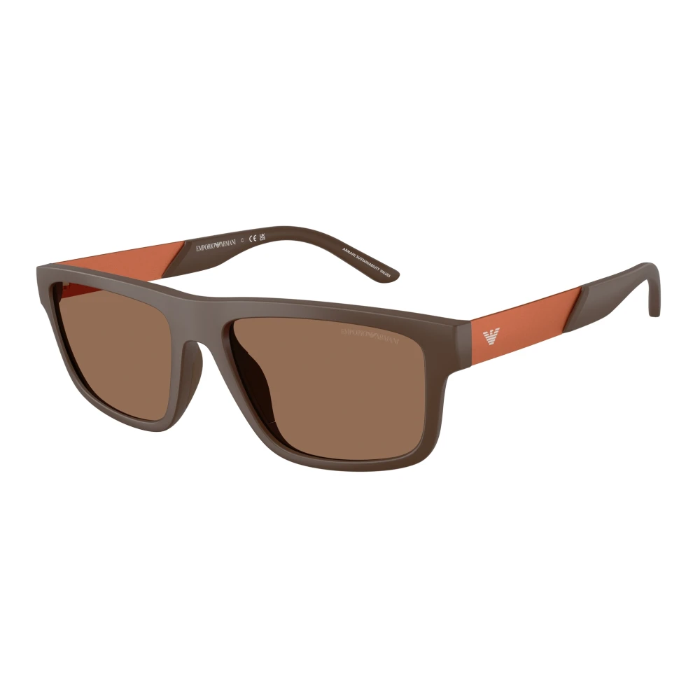 Emporio Armani Men's Brown Sunglasses, 57 Mm, Sunglasses Ea4244u Model 624373