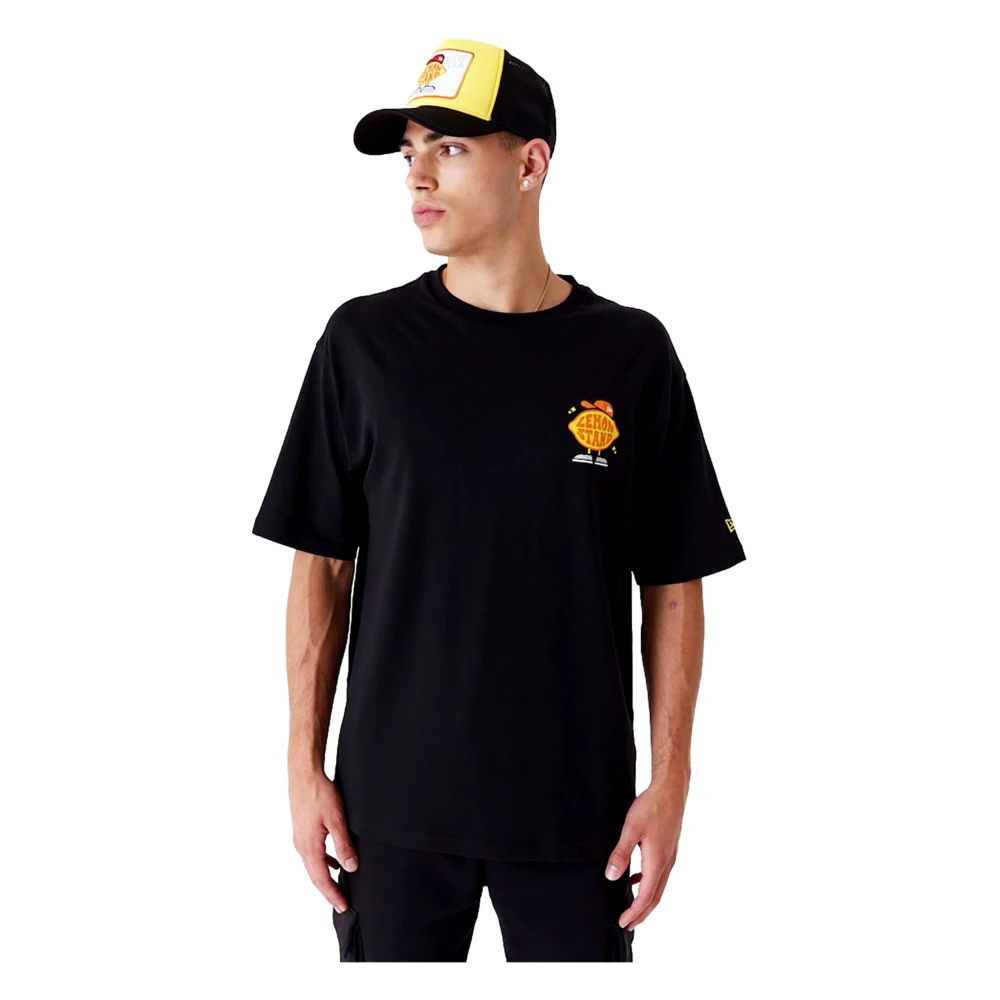 new era Zwarte Grafische Tee Black Heren