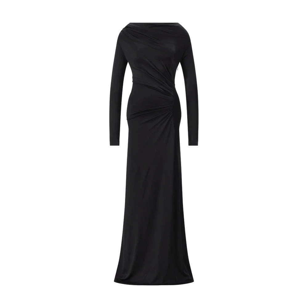 Victoria Beckham , Gowns, Female, Black, 2XS, Ruched Maxi Dress