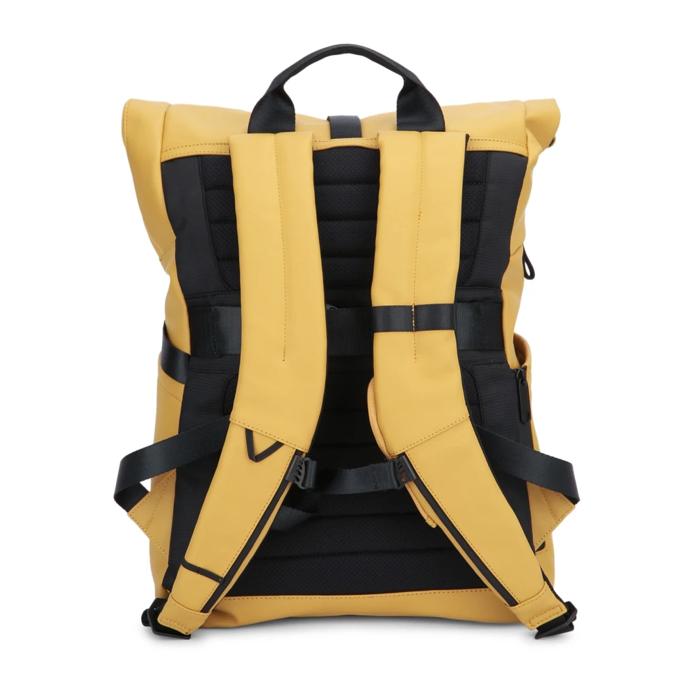 Piquadro Roltop Stoffen Rugzak Yellow Unisex