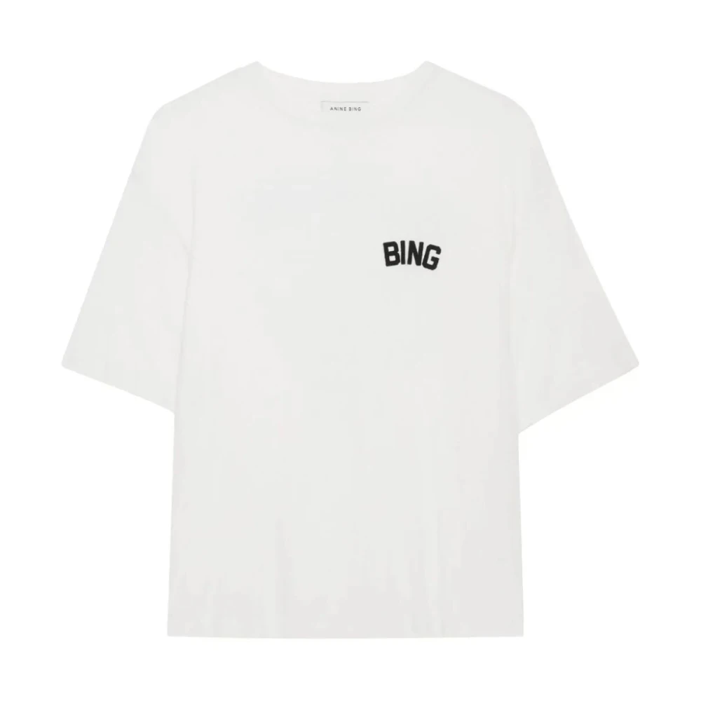Anine Bing Ivoor Louis T-Shirt voor Vrouwen White Dames