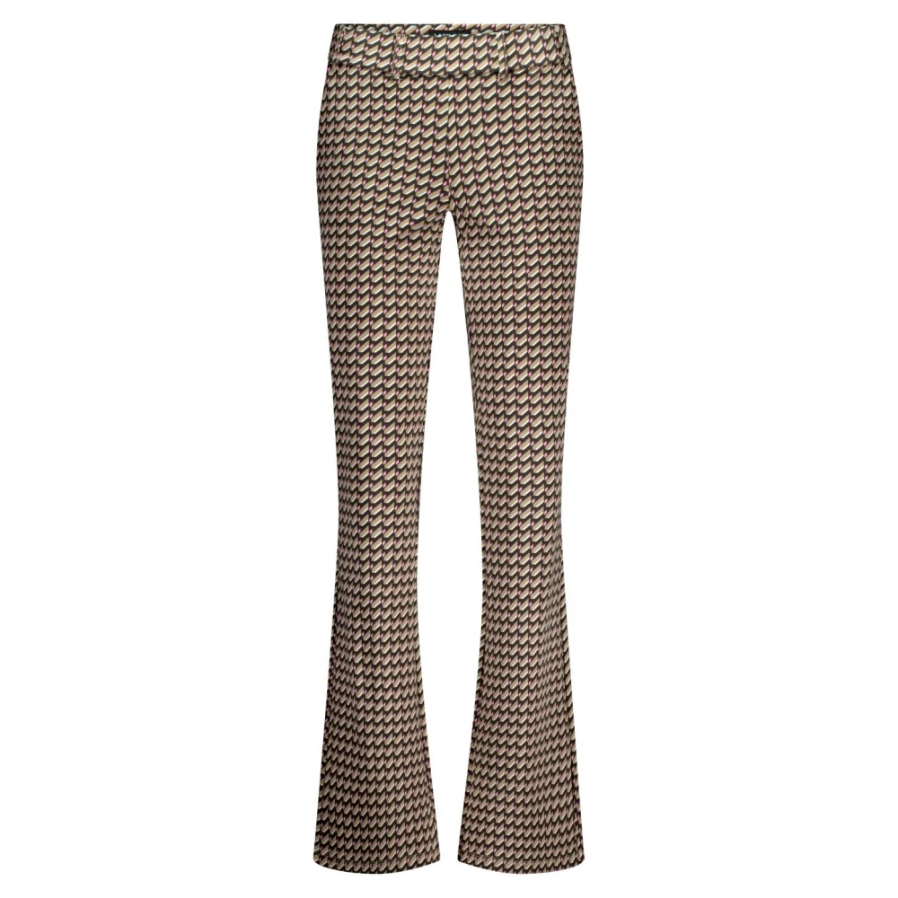 Lady Day Poppy Flared Studio Print Broek Beige Dames