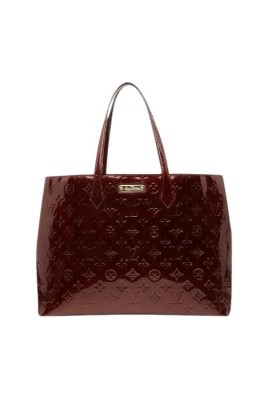 Pre-owned Wilshire MM Monogram Vernis Patent Tote Bag