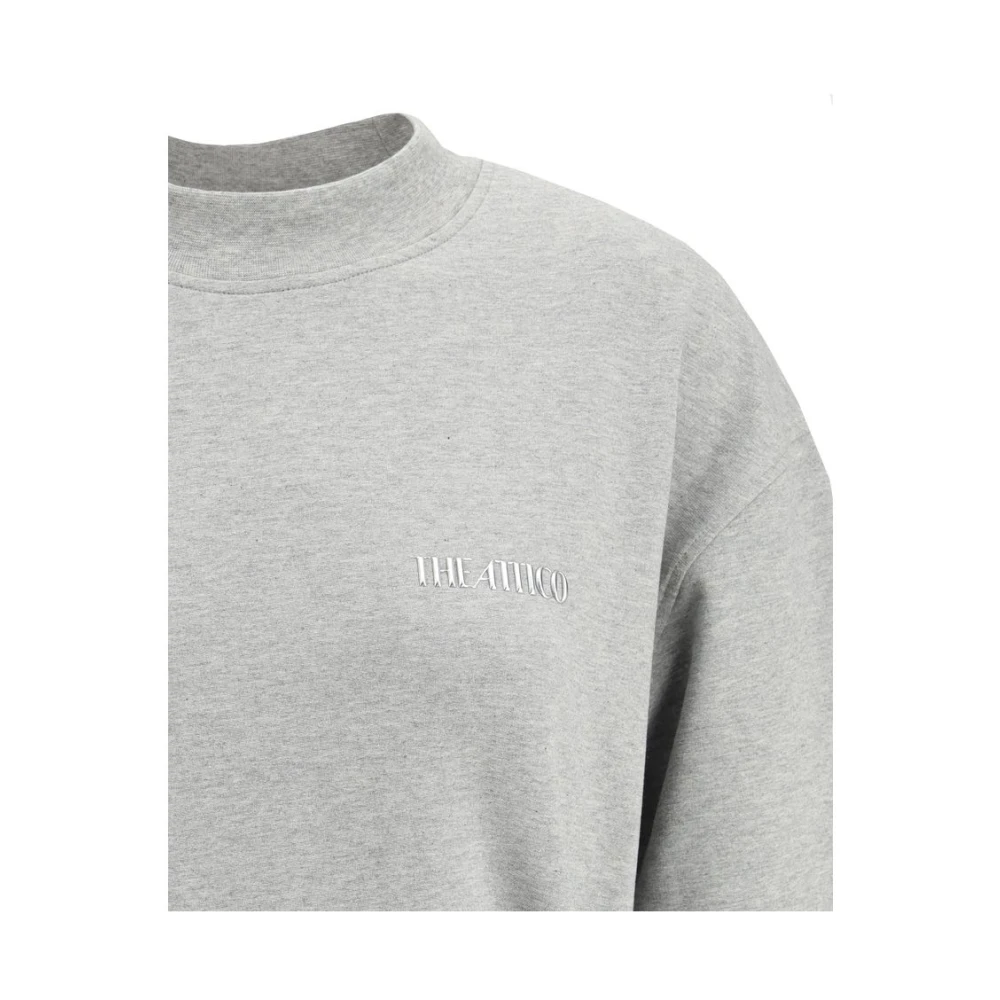 The Attico Geribbeld Minijurkje met Iconisch Monogram Gray Dames