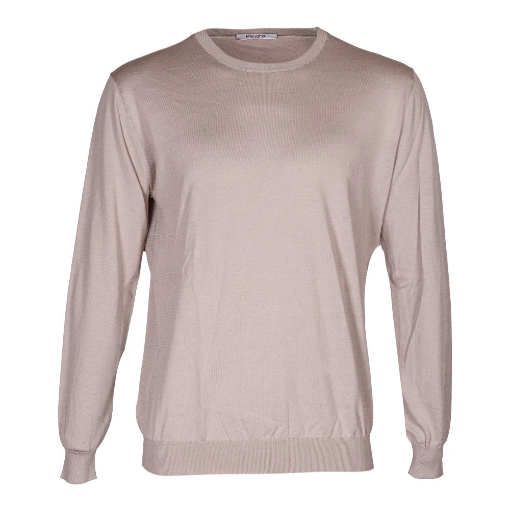 Kangra Men's Beige Round-Neck Knitwear
