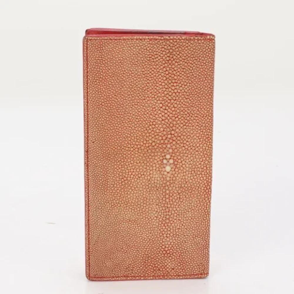 Bottega Veneta Vintage Pre-owned Leather wallets Orange Heren