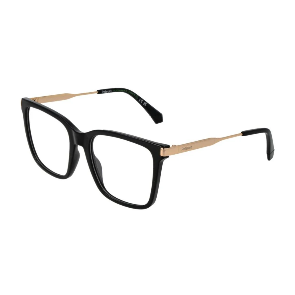 Polaroid Zwarte Vierkante Optische Montuur Eco Polyamide Black Unisex