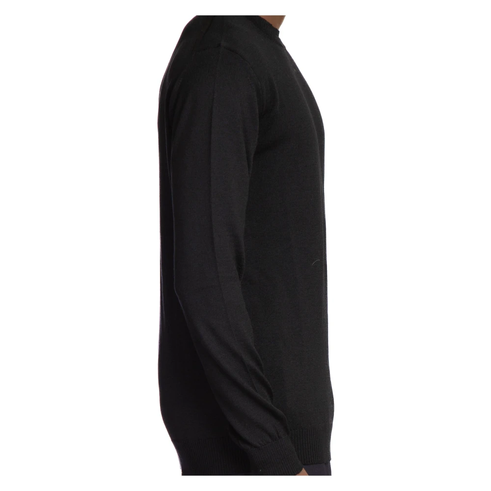 Costumein Gebreide Crewneck Sweater Black Heren
