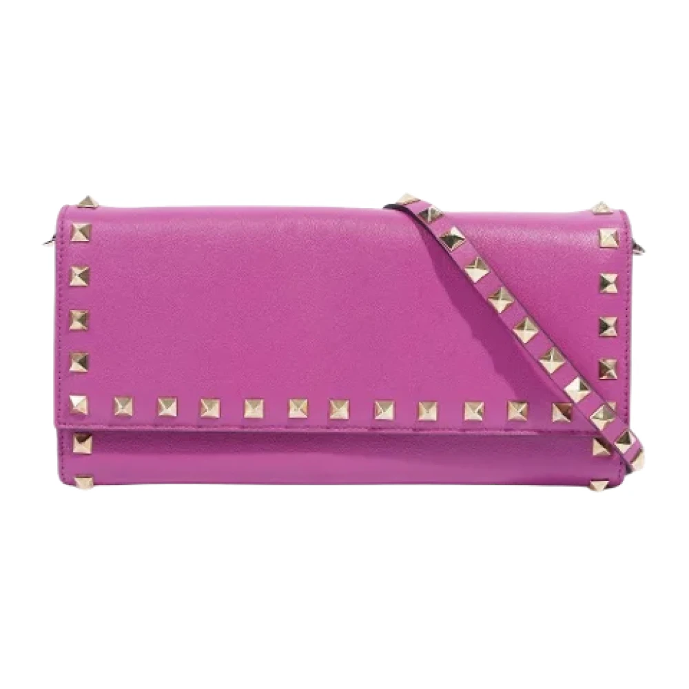 Valentino Vintage Pre-owned Leather wallets Purple Dames