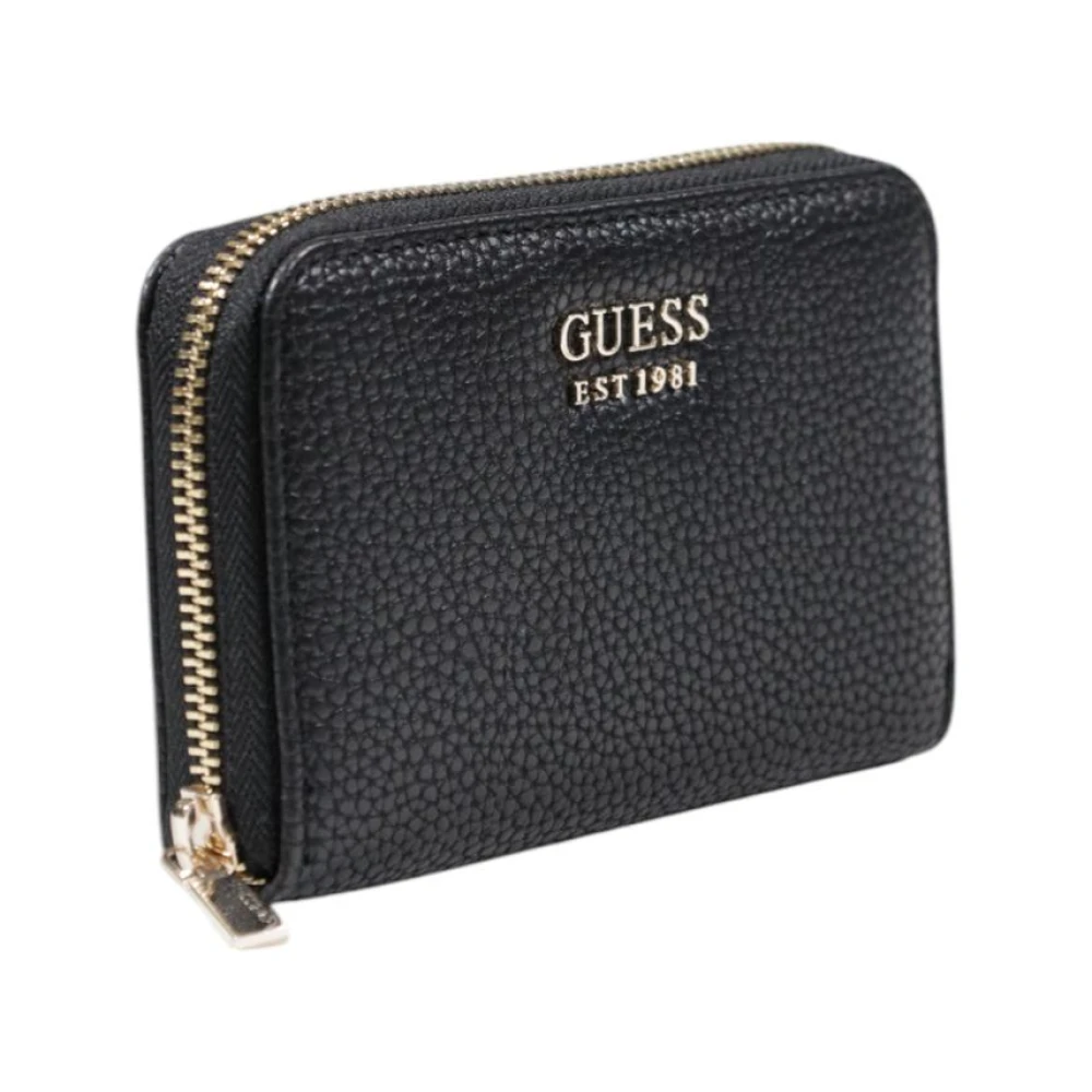 Guess Zwarte ritsportemonnee met meerdere vakken Black Dames