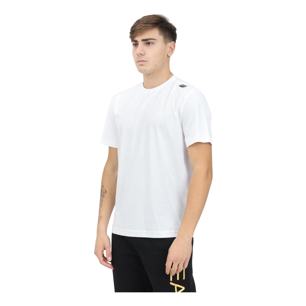 Emporio Armani EA7 Wit T-shirt met korte mouwen en EA7-logo White Heren