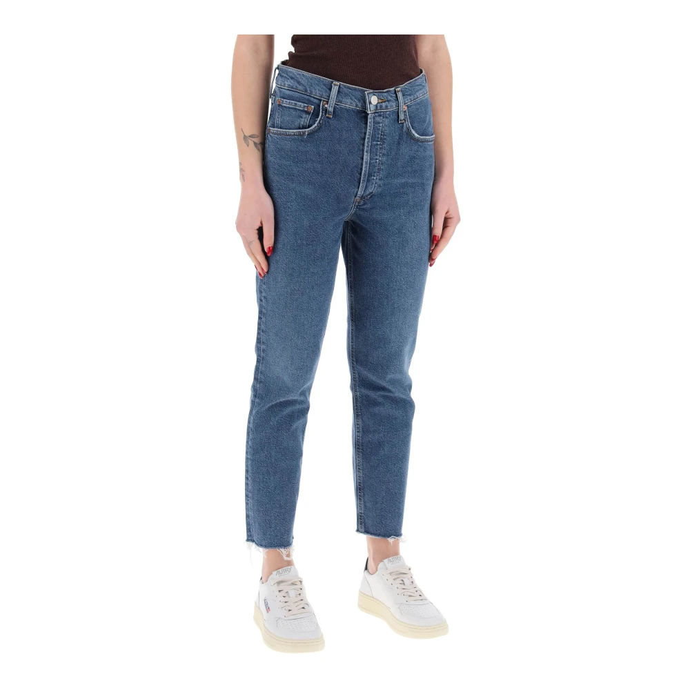 Agolde Cropped Jeans Blue Dames