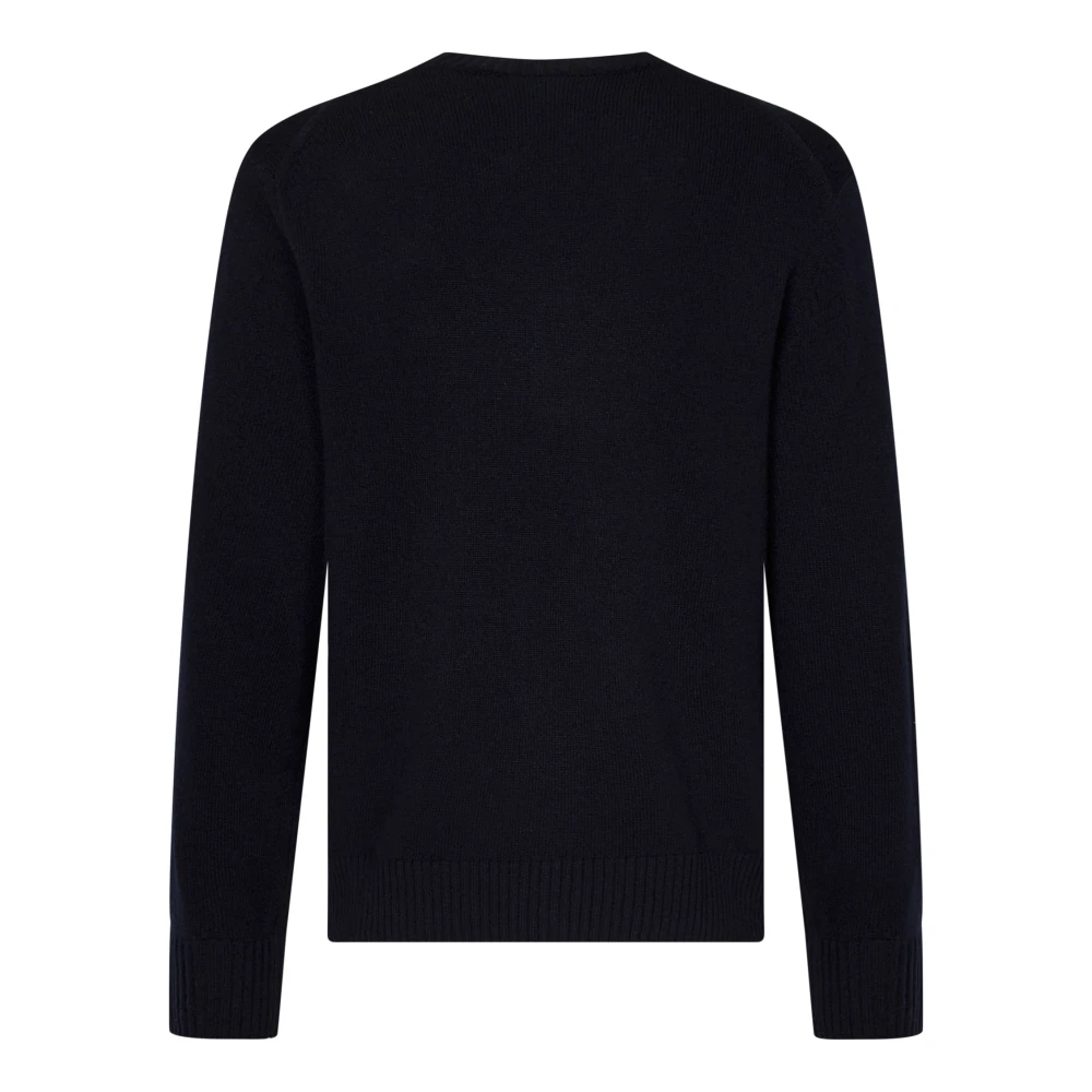 Lacoste Blauwe Crewneck Wollen Trui Aw24 Blue Heren