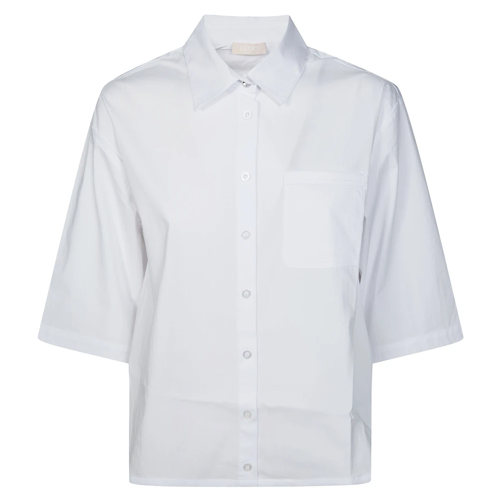 Liu Jo Women's White Shirts, L, Camicia Ts Ml