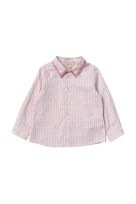 embroidered-collar-checked-shirt