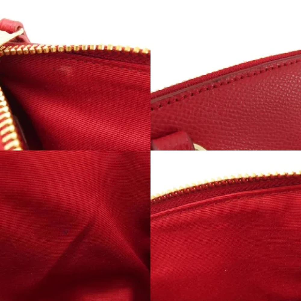 Coach Pre-owned Leather handbags Red Dames