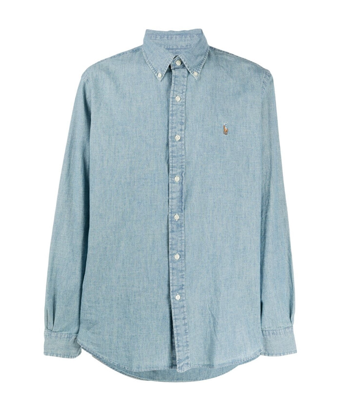 blue-chambray-casual-long-sleeve-shirt