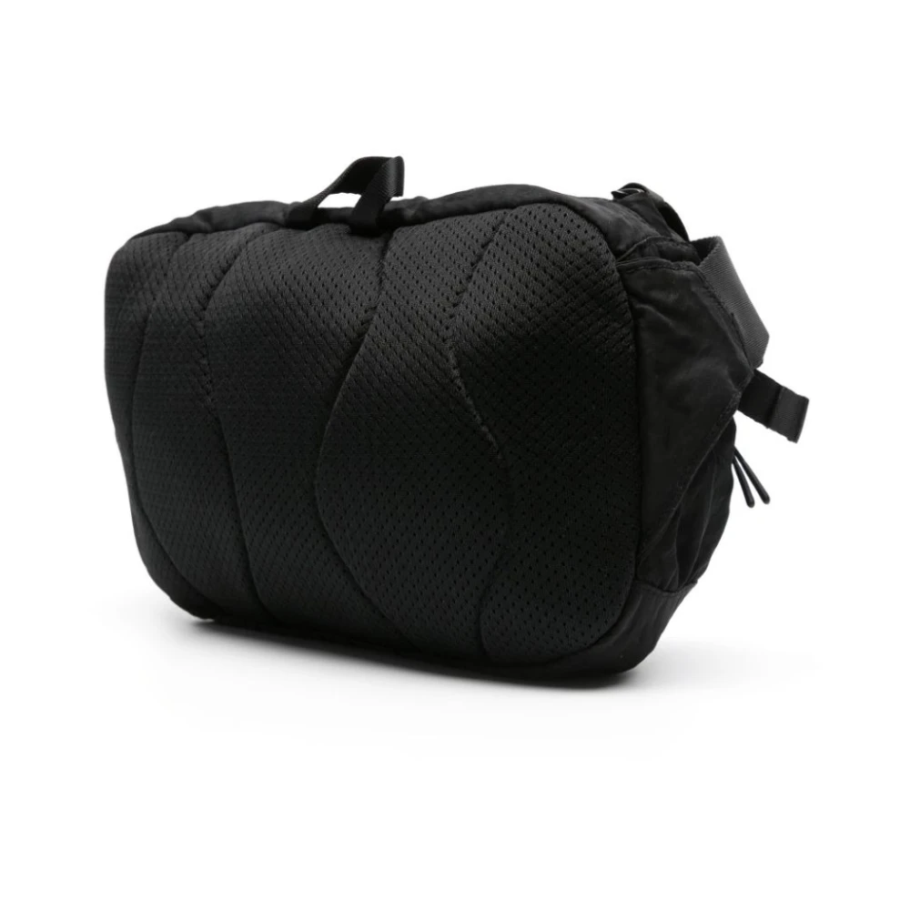 C.P. Company Zwarte Nylon Heuptas met Mesh Paneel Black Heren