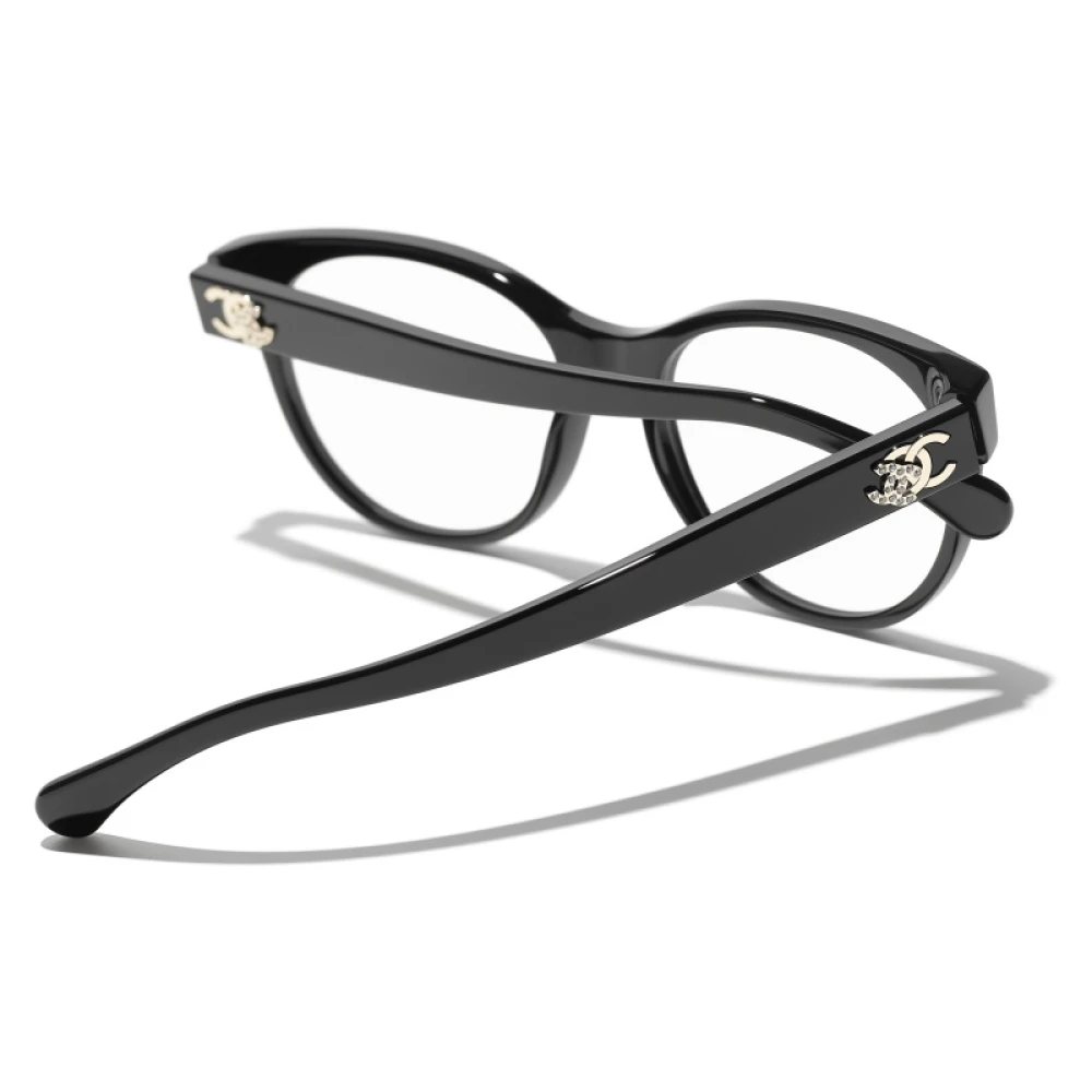 Chanel Iconische Zwarte Acetaatbril Black Dames