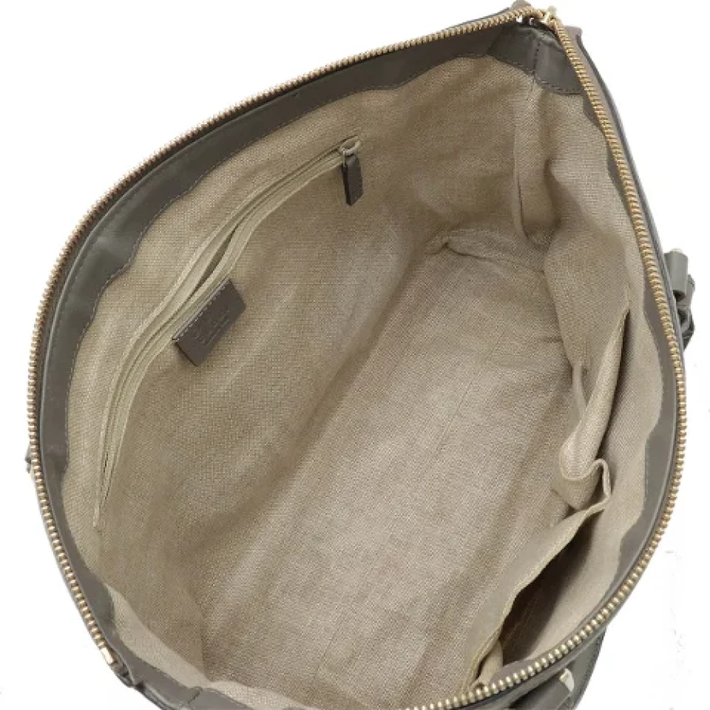 Gucci Vintage Pre-owned Leather totes Gray Dames