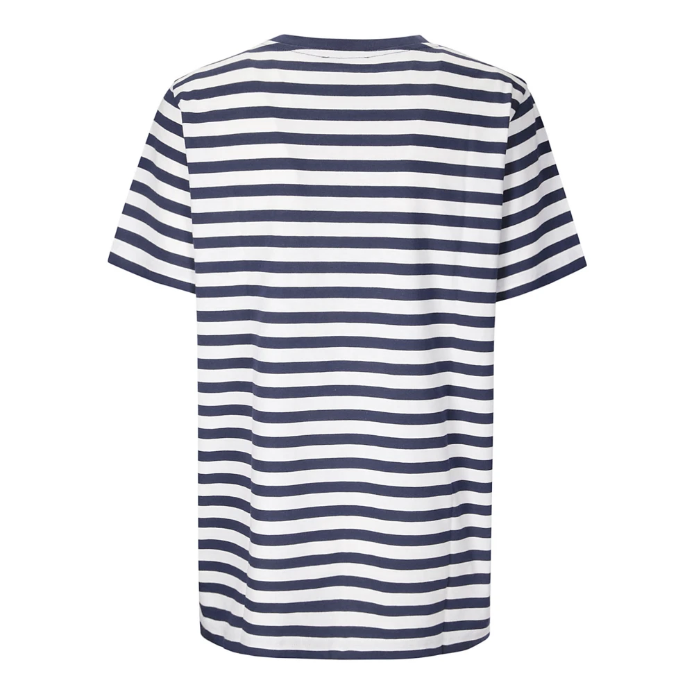 A.p.c. Gestreept T-shirt Brodee Raye Blue Dames