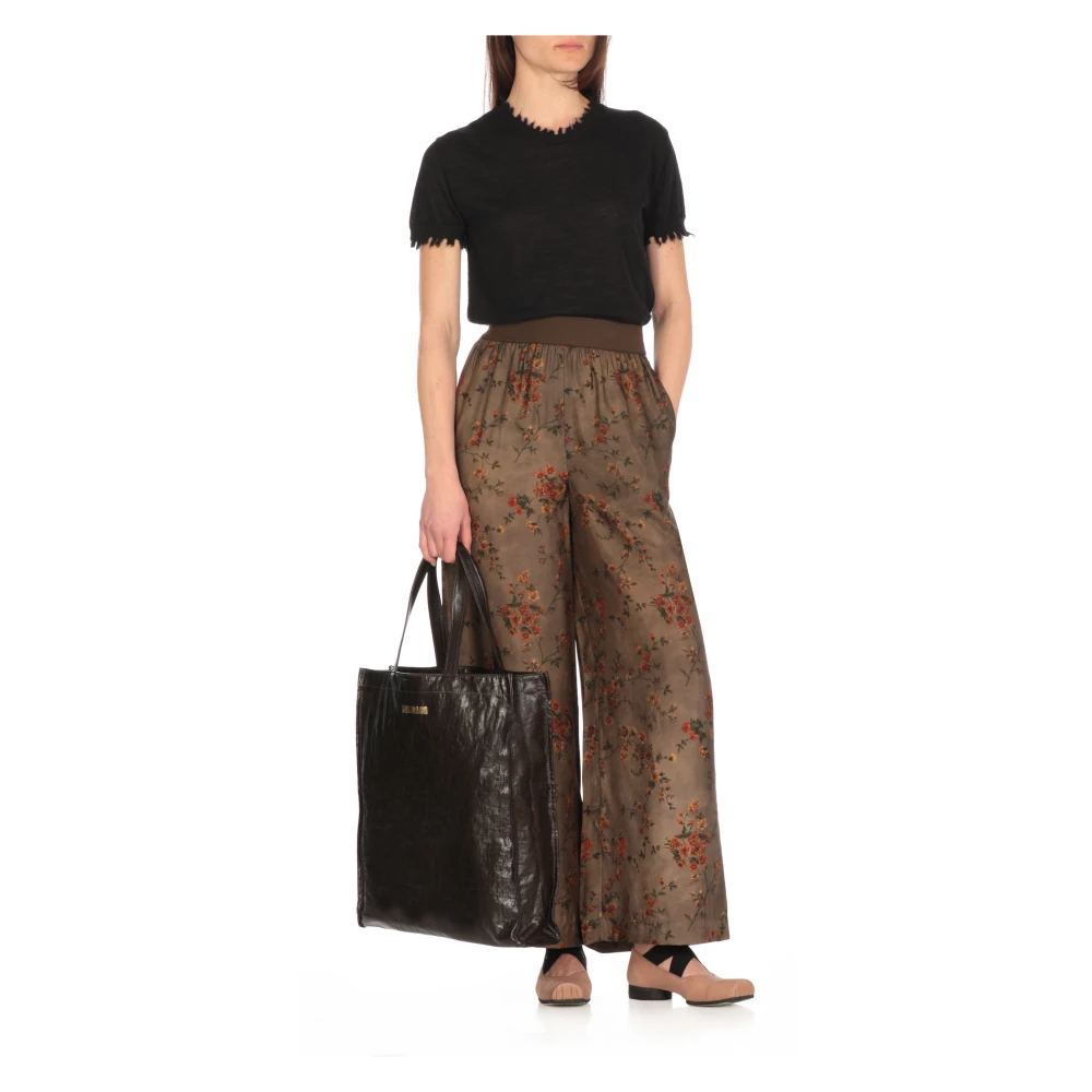 UMA Wang Groene Bloemen Palazzo Broek Green Dames
