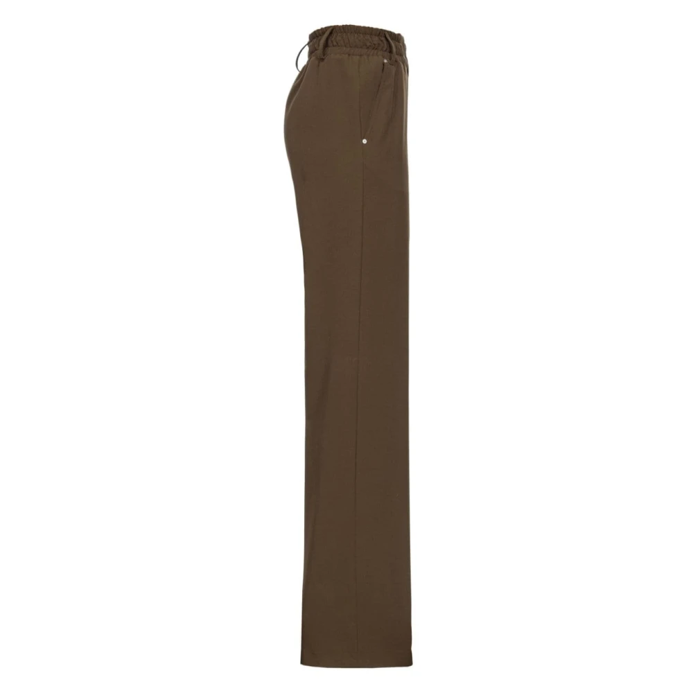 pinko Elastische Taille Rechte Pijp Broek Green Dames
