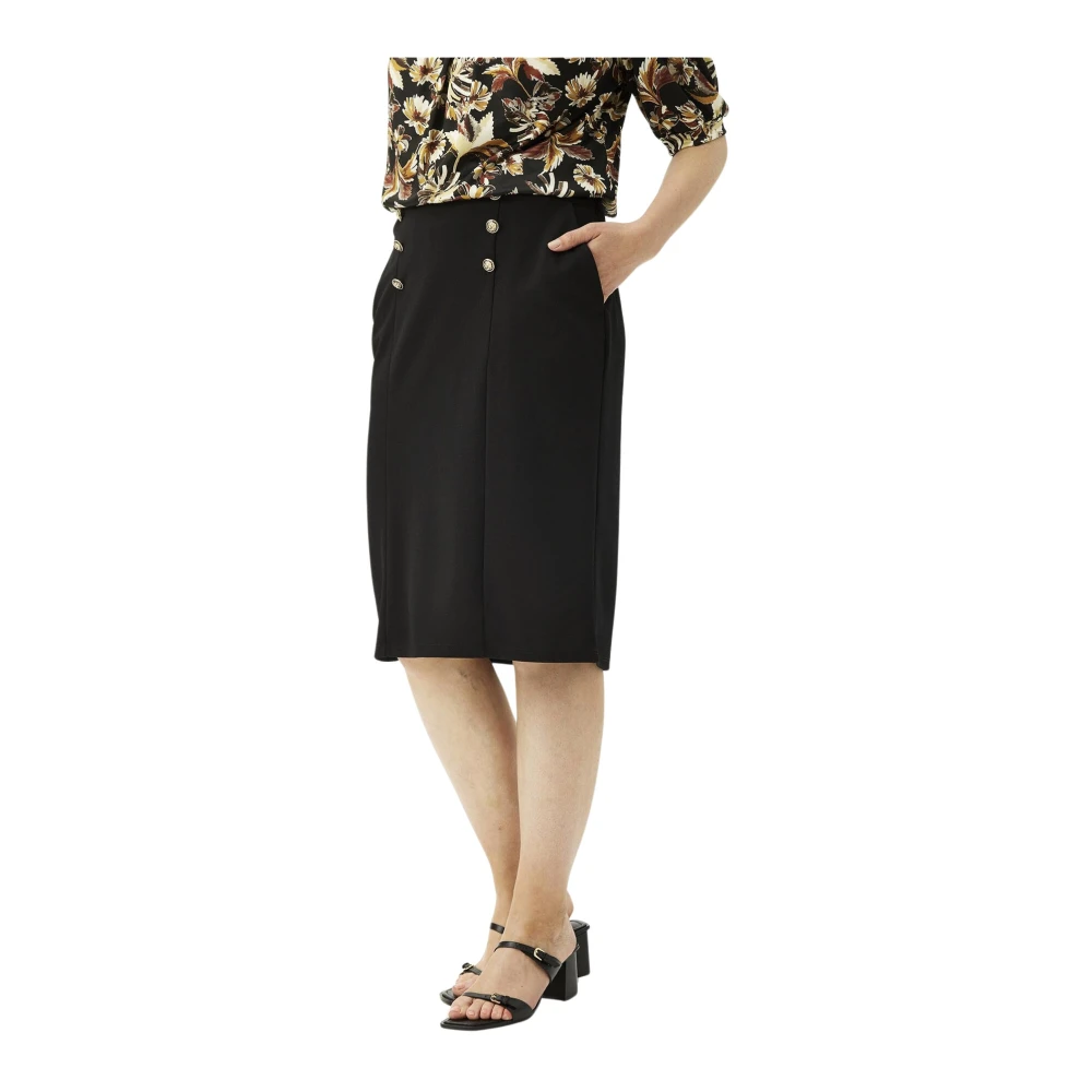 IN Front Klassieke Pont Rok Zwart Black Dames