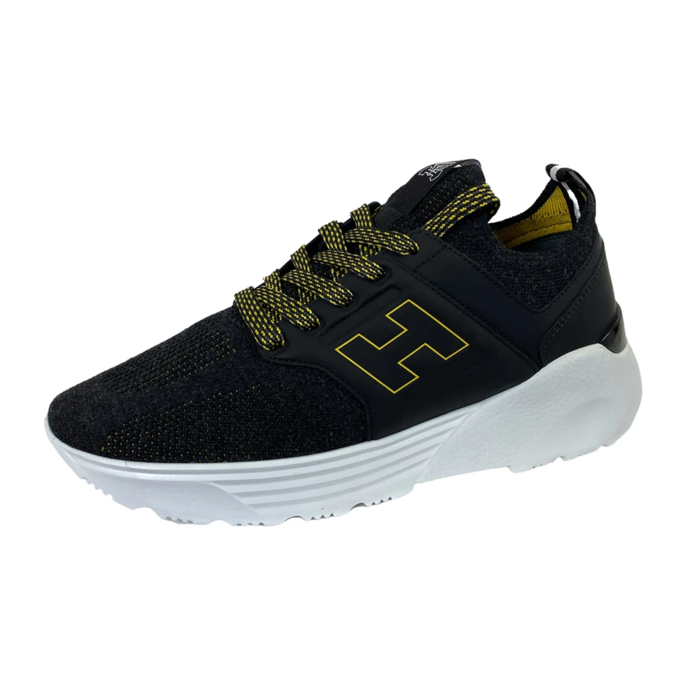 Hogan H443 Active One Tomaia Knit Heren Schoenen Zwart