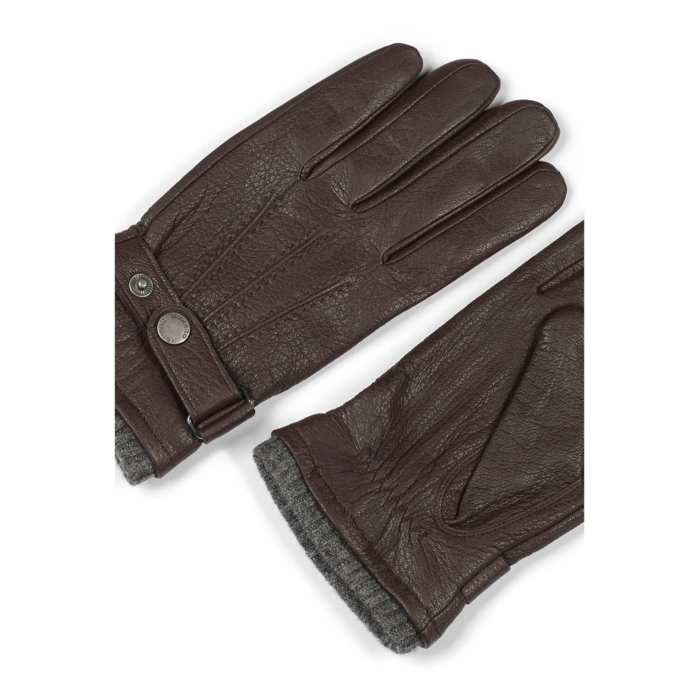 Howard London Donkerbruine Leren Handschoenen Klassiek Ontwerp Brown Heren