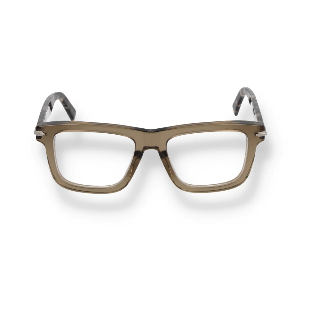 Dior Rechthoekige Vierkante Havana Acetaat Bril Brown Unisex