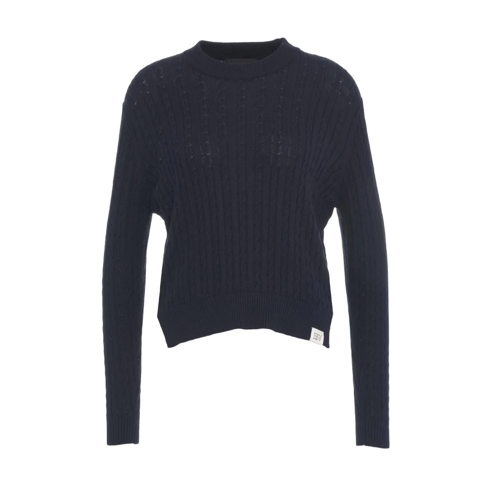 Peuterey Blauwe Kabeltrui Blue Dames