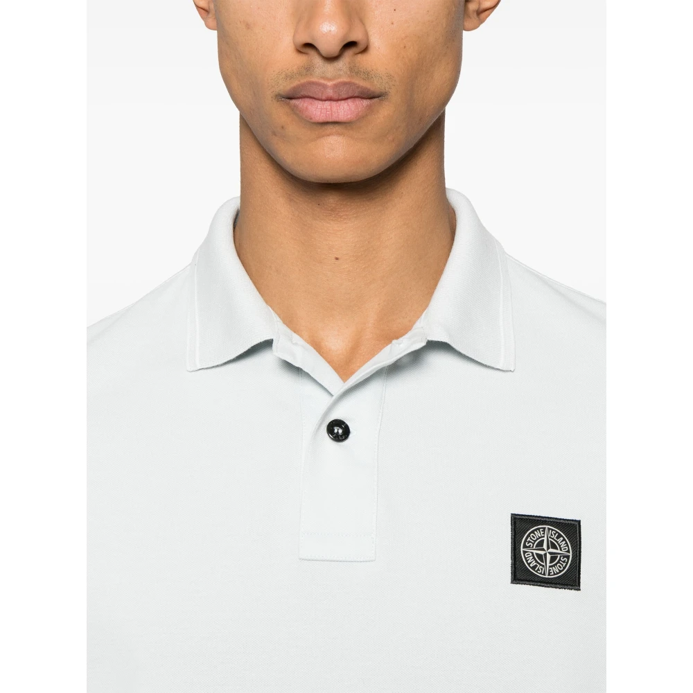 Stone Island Klassieke Polo Shirt in Diverse Kleuren White Heren