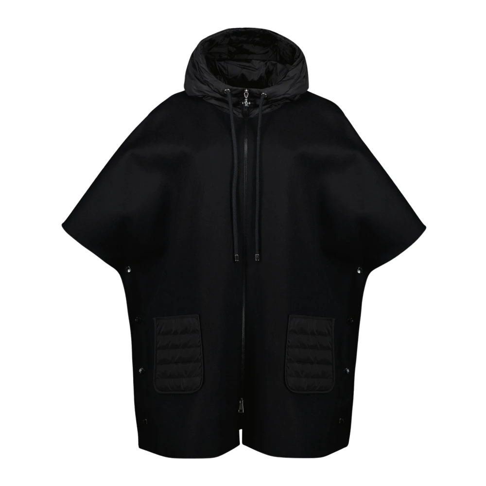 Moncler Capuchon Cape Wintercollectie 2024 Black Heren