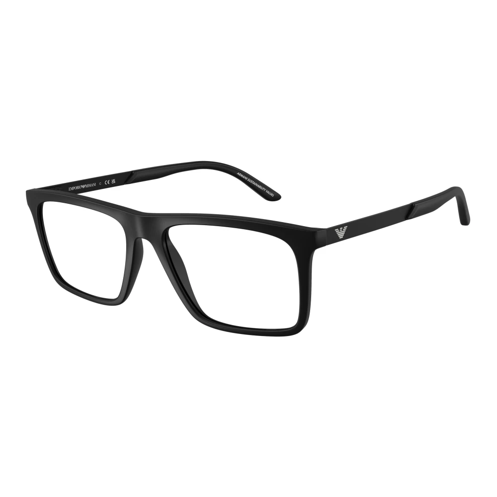 Emporio Armani Men's Black Glasses, 55 Mm, Stylish Eyeglasses Ea3253