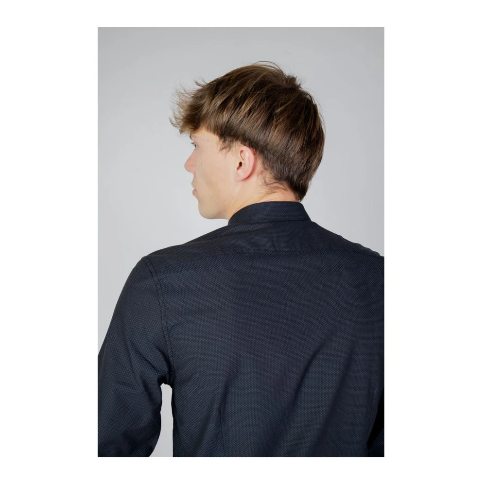 Antony Morato Blauw Katoenen Lange Mouw Shirt Blue Heren