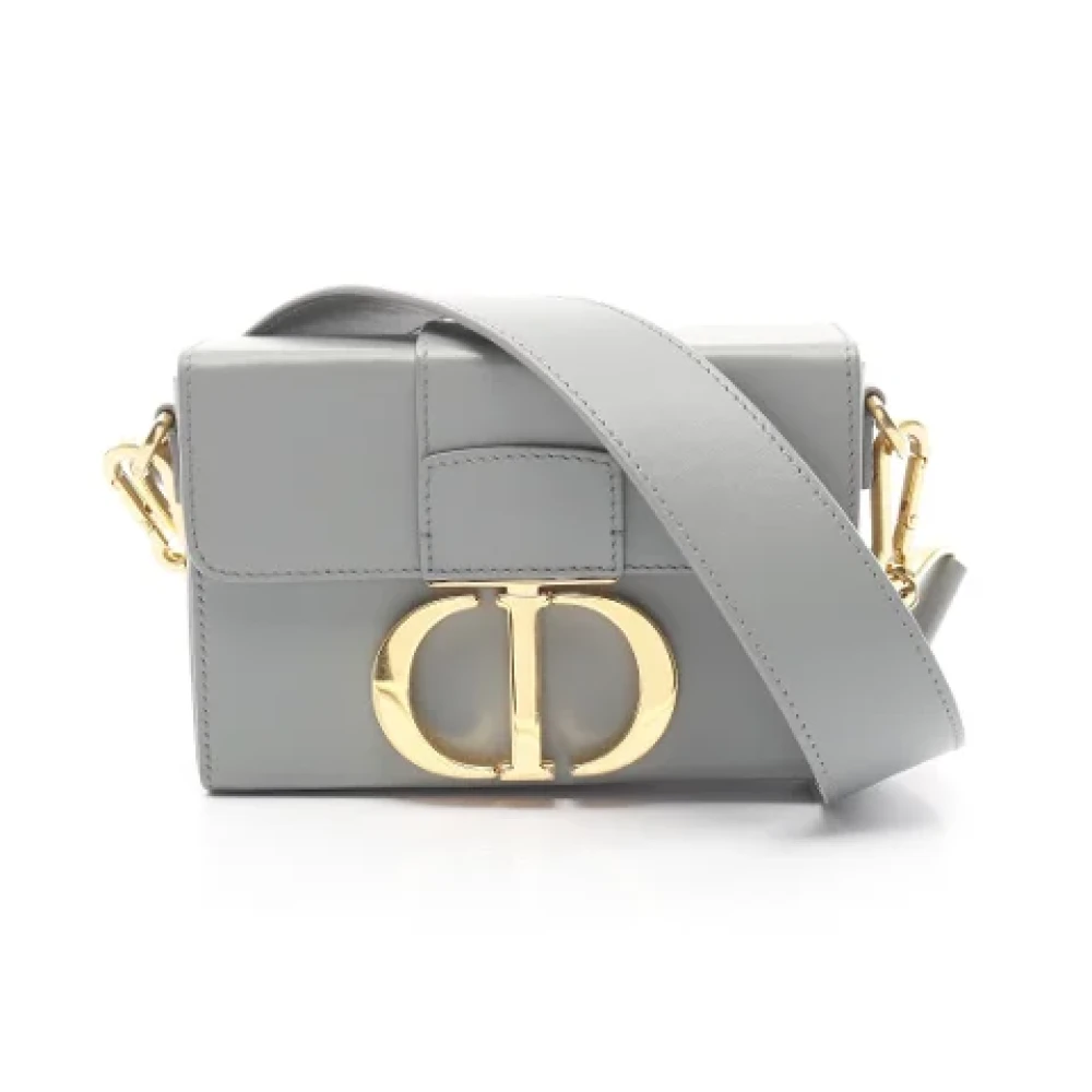 Dior Vintage Pre-owned Leather dior-bags Gray Dames
