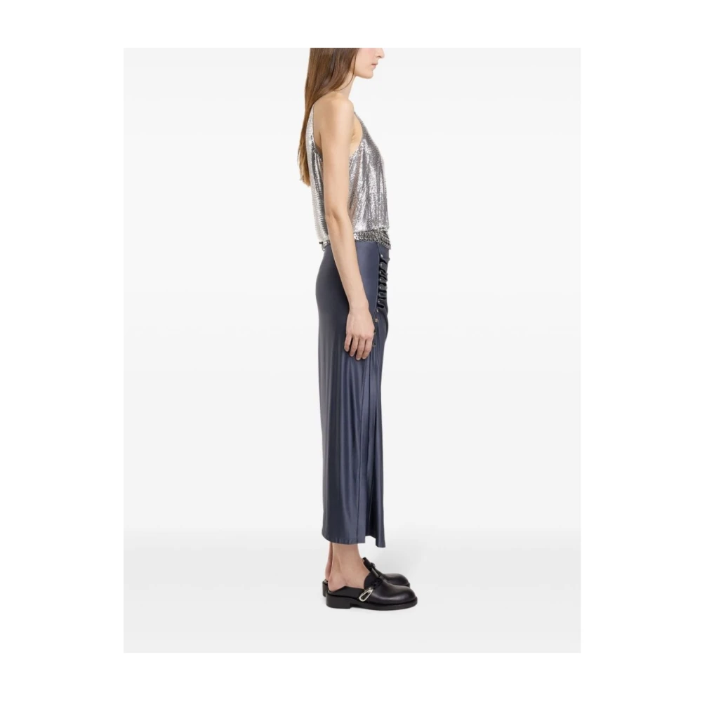 Paco Rabanne Midi Rok in Stijlvol Ontwerp Blue Dames
