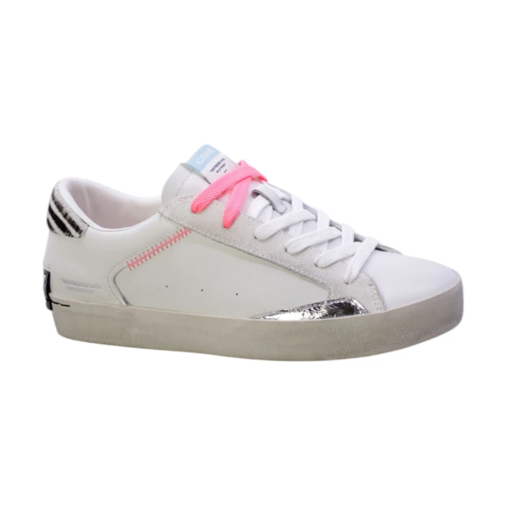 Weiße Leder-Sneaker mit niedrigem Schaft - Crime London - Modalova
