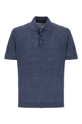 polo-en-lin-et-coton-bleu