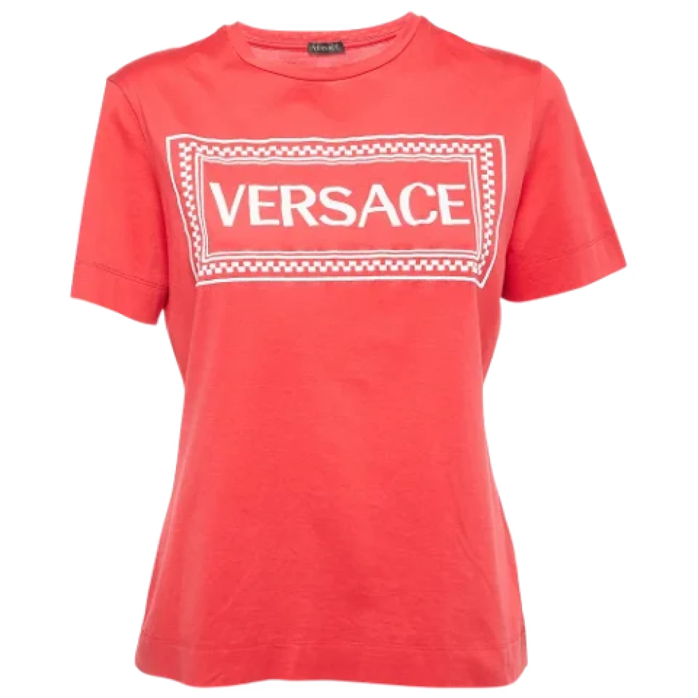 Versace Pre-owned Cotton tops Red Dames