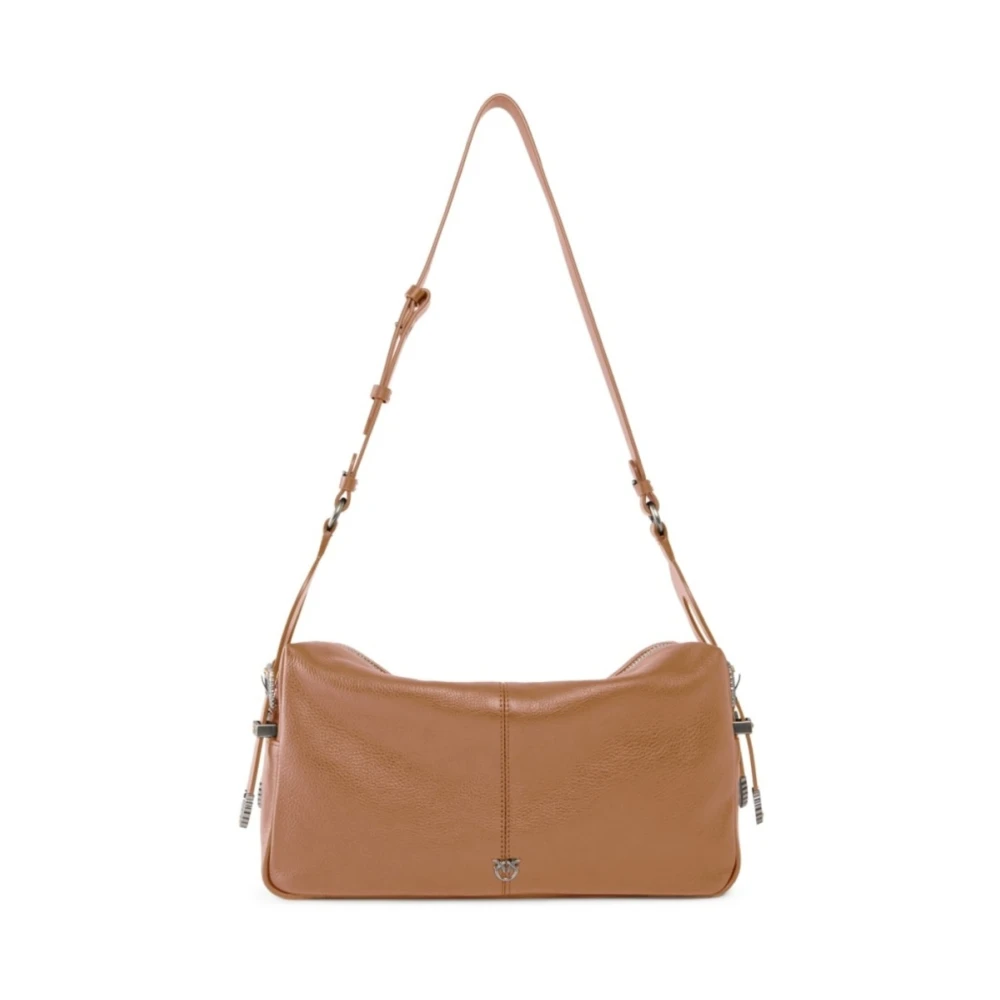 Pinko Vrouw Bruin Tassen Dames, One Size, Leer, 24 Klassieke Schoudertas