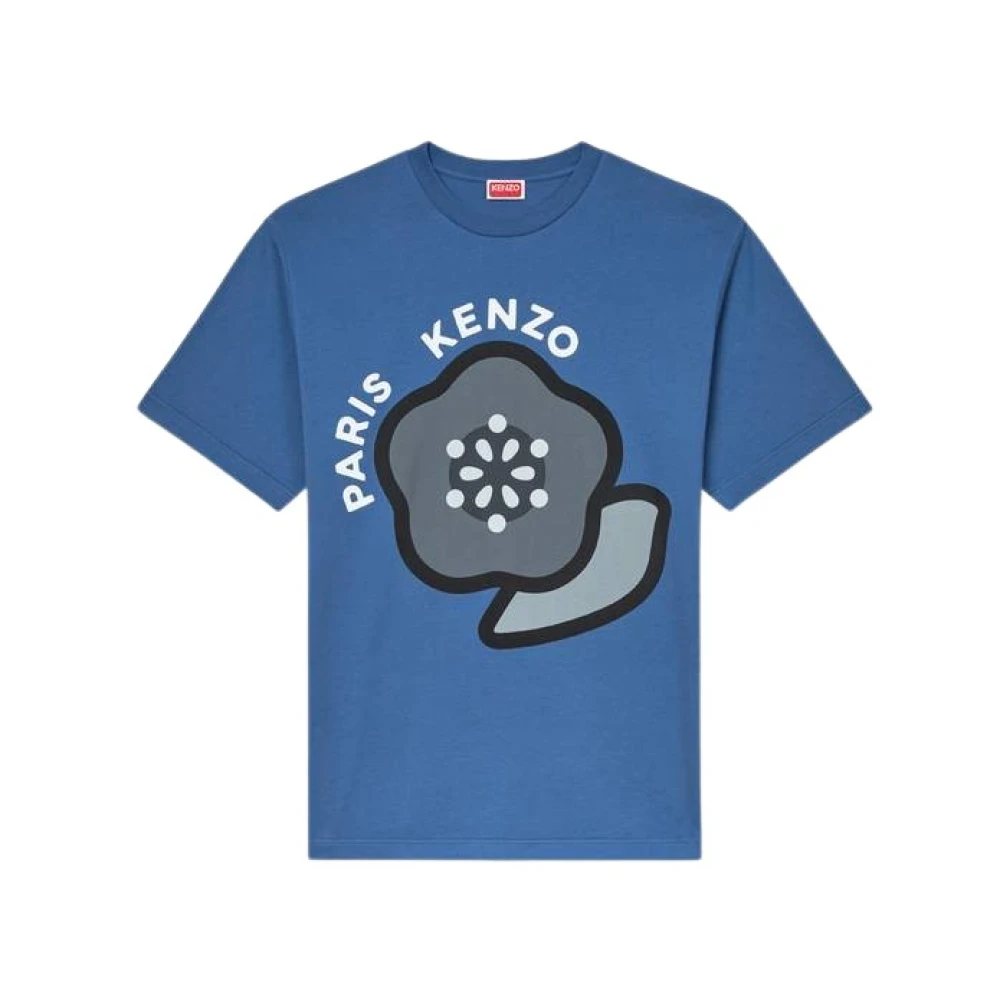 Kenzo Pop T-shirt. Lichtgewicht jersey. Bedrukt. Blue Heren