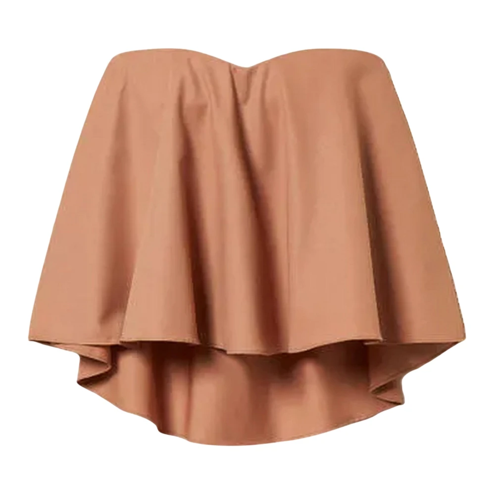 Twinset Women's Beige Top Svasato Decolette - Blouses - L - Blouses & Shirts