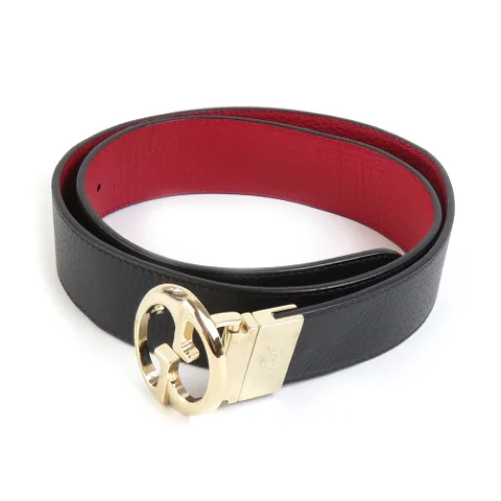 Gucci Vintage Pre-owned Leather belts Black Heren