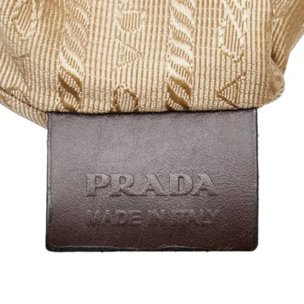 Prada Vintage Pre-owned Canvas pouches Beige Dames