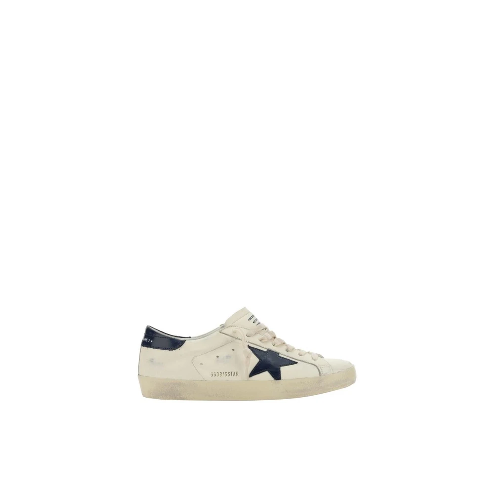 Golden Goose Ster Veterschoenen met Platte Zool Heren Schoenen Wit