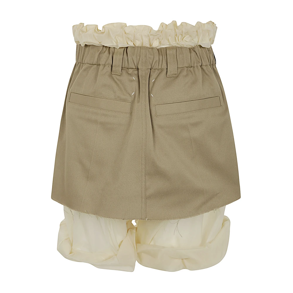 Maison Margiela Kameel Boter Shorts Brown Dames